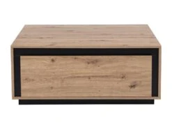 Table Basse 2 Tiroirs En MDF - Naturel Et Noir - NALAMANE 11 Table Basse 2 Tiroirs En MDF - Naturel Et Noir - NALAMANE -Meubles Soldes Boutique table basse 716781