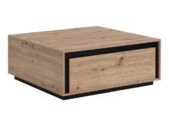 Table Basse 2 Tiroirs En MDF - Naturel Et Noir - NALAMANE 12 Table Basse 2 Tiroirs En MDF - Naturel Et Noir - NALAMANE -Meubles Soldes Boutique table basse 716785