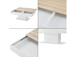 Table Basse De Salon Avec 2 Espaces De Rangement 110 Cm Effet Chêne Blanc 03_0006148 9 Table Basse De Salon Avec 2 Espaces De Rangement 110 Cm Effet Chêne Blanc 03_0006148 -Meubles Soldes Boutique table basse 8853041