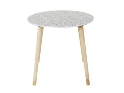 DISSA - Lot De 2 Tables Gigognes Motifs Floraux Pieds Bois 11 DISSA - Lot De 2 Tables Gigognes Motifs Floraux Pieds Bois -Meubles Soldes Boutique table basse 9172223