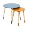PONY - Tables Gigognes Scandinaves Bicolores Bleu Et Ocre 2 PONY - Tables Gigognes Scandinaves Bicolores Bleu Et Ocre -Meubles Soldes Boutique table basse 9172309