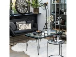 Table Basse Métal Verre Map Atmosphera - Anthracite 9 Table Basse Métal Verre Map Atmosphera - Anthracite -Meubles Soldes Boutique table basse 9235465