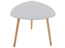 Lot De 3 Tables à Café Gigogne En Bois Gris Moutarde Et Pieds En Bois Naturel -Meubles Soldes Boutique table basse 9513351