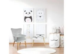 SMILE - Chevet Enfant 2 Tiroirs Gris Et Blanc 9 SMILE - Chevet Enfant 2 Tiroirs Gris Et Blanc -Meubles Soldes Boutique table de chevet 10592711