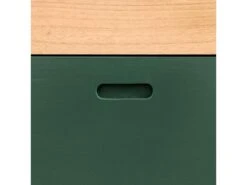 Commode Table De Chevet 2 Tiroirs Bois Marron Vert 58x60x45 -Meubles Soldes Boutique table de chevet 12517925