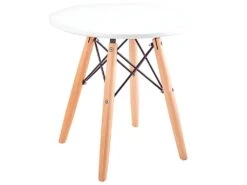 Table De Chambre Ronde Blanche Pour Enfants 50x60cm Thinia Home