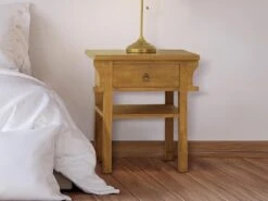 Table De Chevet 1 Tiroir Et 1 Tablette - Teck - Coloris : Naturel - WEKEA 13 Table De Chevet 1 Tiroir Et 1 Tablette - Teck - Coloris : Naturel - WEKEA -Meubles Soldes Boutique table de chevet 13099455