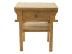 Table De Chevet 1 Tiroir Et 1 Tablette - Teck - Coloris : Naturel - WEKEA 15 Table De Chevet 1 Tiroir Et 1 Tablette - Teck - Coloris : Naturel - WEKEA -Meubles Soldes Boutique table de chevet 13099457