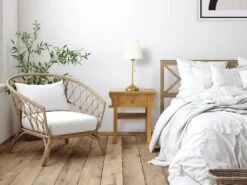 Table De Chevet 1 Tiroir Et 1 Tablette - Teck - Coloris : Naturel - WEKEA