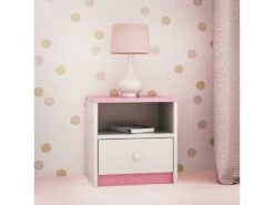 Table De Chevet Enfant 40 X 39 X 30 Cm - Rose -Meubles Soldes Boutique table de chevet 14696397