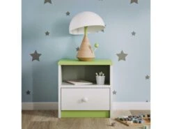 Table De Chevet Enfant 40 X 39 X 30 Cm - Vert Citron -Meubles Soldes Boutique table de chevet 14696427