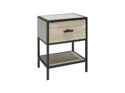 Table De Chevet Avec Étagère En Métal Bois Beige Noir 1 Tiroir 11 Table De Chevet Avec Étagère En Métal Bois Beige Noir 1 Tiroir -Meubles Soldes Boutique table de chevet 18431707