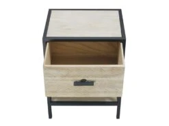 Table De Chevet Avec Étagère En Métal Bois Beige Noir 1 Tiroir 12 Table De Chevet Avec Étagère En Métal Bois Beige Noir 1 Tiroir -Meubles Soldes Boutique table de chevet 18431709