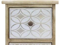 Table De Chevet 3 Tiroirs Bois Beige Blanc Rétro Compacte 63x29x25 15 Table De Chevet 3 Tiroirs Bois Beige Blanc Rétro Compacte 63x29x25 -Meubles Soldes Boutique table de chevet 18431735