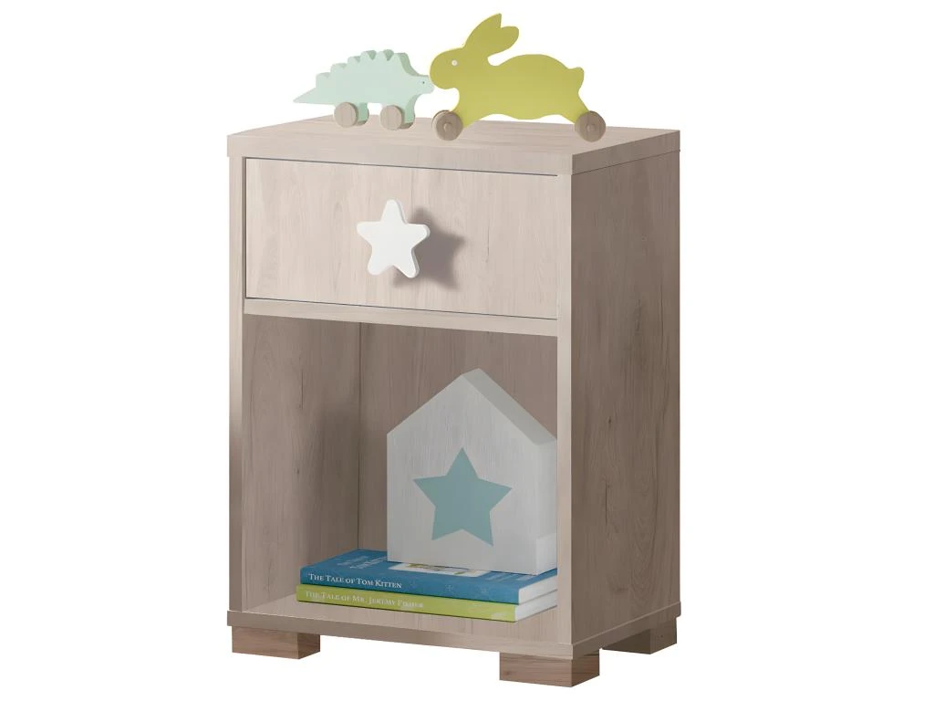 Table De Chevet Enfant / Table De Nuit Coloris Effet Bois - Hauteur 56 X Longueur 40 X Profondeur 33 Cm 3 Table De Chevet Enfant / Table De Nuit Coloris Effet Bois - Hauteur 56 X Longueur 40 X Profondeur 33 Cm