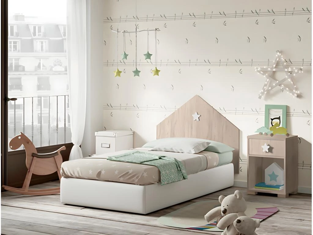 Table De Chevet Enfant / Table De Nuit Coloris Effet Bois - Hauteur 56 X Longueur 40 X Profondeur 33 Cm 5 Table De Chevet Enfant / Table De Nuit Coloris Effet Bois - Hauteur 56 X Longueur 40 X Profondeur 33 Cm – Image 3