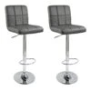 Tabourets De Bar Design En Synthétique Set De 2 Gris 19_0000456 -Meubles Soldes Boutique tabouret de bar 10445721