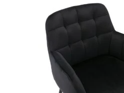 Lot De 2 Tabourets De Bar En Velours Et Métal - Noir - PEGA De Pascal MORABITO -Meubles Soldes Boutique tabouret de bar 1304213