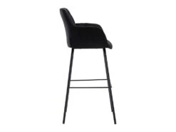 Lot De 2 Tabourets De Bar En Velours Et Métal - Noir - PEGA De Pascal MORABITO -Meubles Soldes Boutique tabouret de bar 1304225