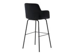 Lot De 2 Tabourets De Bar En Velours Et Métal - Noir - PEGA De Pascal MORABITO -Meubles Soldes Boutique tabouret de bar 1304227