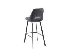 Lot De 2 Tabourets De Bar - Velours Et Métal - Anthracite - KELINE 14 Lot De 2 Tabourets De Bar - Velours Et Métal - Anthracite - KELINE -Meubles Soldes Boutique tabouret de bar 498633
