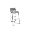 Tabouret De Bar Gris En Simili - STEEVE