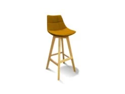Lot 2 Tabourets De Bar Jaune Style Scandinave - WENDY -Meubles Soldes Boutique tabouret de bar 9145231