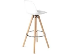 KAYELLES Lot De 2 Tabourets Design Scandinave Coussin SANA (blanc) 10 KAYELLES Lot De 2 Tabourets Design Scandinave Coussin SANA (blanc) -Meubles Soldes Boutique tabouret de bar 9145377
