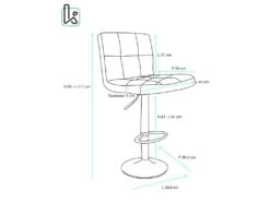 KAYELLES Lot De 2 Tabourets De Bar Matelassés SIVAN (noir Marron) -Meubles Soldes Boutique tabouret de bar 9146833