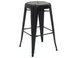 KAYELLES Lot De 2 Tabouret Industriel Métal BOOKA (Noir) -Meubles Soldes Boutique tabouret de bar 9147297