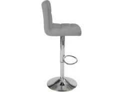 KAYELLES Lot De 2 Tabourets De Bar Matelassés SIVAN (gris) 10 KAYELLES Lot De 2 Tabourets De Bar Matelassés SIVAN (gris) -Meubles Soldes Boutique tabouret de bar 9147699