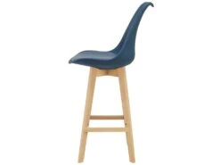 Lot De 6 Tabourets De Bar Lublin Plastique Simili Hêtre 105 X 48 X 58 Cm Bleu [en.casa] -Meubles Soldes Boutique tabouret de bar 9148059