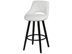 NIELS - Lot De 2 Tabourets Blancs 7 NIELS - Lot De 2 Tabourets Blancs -Meubles Soldes Boutique tabouret de bar 9217809