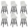 NIELS - Lot De 6 Tabourets Blancs Et Noirs 2 NIELS - Lot De 6 Tabourets Blancs Et Noirs -Meubles Soldes Boutique tabouret de bar 9217953