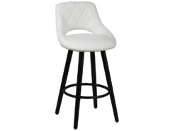 NIELS - Lot De 6 Tabourets Blancs Et Noirs -Meubles Soldes Boutique tabouret de bar 9217957