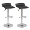 TARAN - Lot De 2 Tabourets De Bar Simili Noir -Meubles Soldes Boutique tabouret de bar 9218533