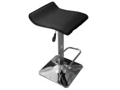 TARAN - Lot De 2 Tabourets De Bar Simili Noir -Meubles Soldes Boutique tabouret de bar 9218537