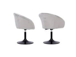 Tabouret De Bar En Velours Gris GABIN - HAPPY GARDEN -Meubles Soldes Boutique tabouret de bar 9218731