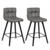 SOREN - Lot De 2 Tabourets Gris -Meubles Soldes Boutique tabouret de bar 9218885