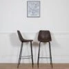 Lot De 2 Tabourets De Bar Vintage LUCIEN Marron - Hauteur D'assise 75cm - HAPPY GARDEN -Meubles Soldes Boutique tabouret de bar 9218957