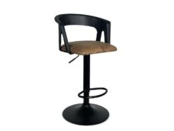 KAYELLES Lot De 2 Tabourets De Bar Design Avec Accoudoirs AYO (Noir-marron) -Meubles Soldes Boutique tabouret haut 11226277