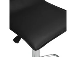 Lot De 2 Tabourets De Bar Pivotants Réglables En Cuir PU Noir Avec Base Chromée Et Repose-pieds -Meubles Soldes Boutique tabouret haut 11245561