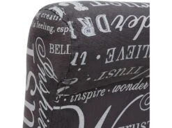 Lot De 2 Tabourets De Bar En Tissu Motif écriture Gris Pieds Foncés Avec Repose Pieds TDB04074 -Meubles Soldes Boutique tabouret haut 12437953