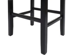 Lot De 2 Tabourets De Bar En Tissu Motif écriture Gris Pieds Foncés Avec Repose Pieds TDB04074 -Meubles Soldes Boutique tabouret haut 12437955