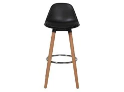 Lot De 2 Tabourets De Bar - Noir - Pied Metal Peinture Bois - L 39 X P 37 X H 70,5 Cm - PITT -Meubles Soldes Boutique tabouret haut 12992623