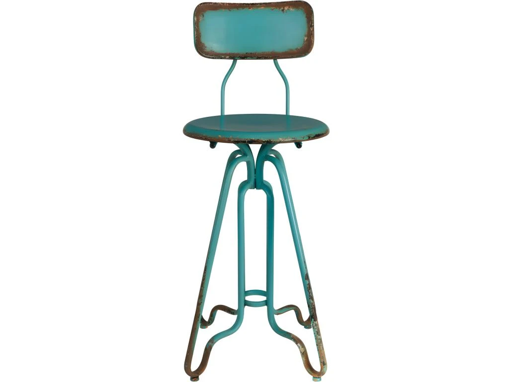 Ovid - Tabouret De Bar En Métal 61cm - Couleur - Turquoise 4 Ovid - Tabouret De Bar En Métal 61cm - Couleur - Turquoise – Image 2