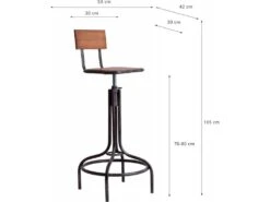 Tabouret Volkach -Meubles Soldes Boutique tabouret haut 14789375