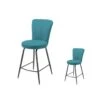 Duo De Chaises De Bar Tissu/Métal Bleu - GARANA