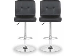 Lot De 2 Tabourets De Bar "Manhattan" - Noir
