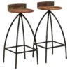 Tabourets De Bar Lot De 2 Bois De Récupération Massif -Meubles Soldes Boutique tabouret haut 21990279